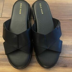 Cole Haan Women's Black Crisscross Sandals